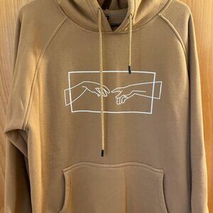 Rowme Light Brown Mens Pullover Hoodie